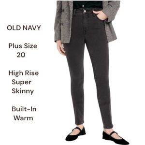 Old Navy High-Waist Built-In Warm Black Super-Skinny Jeans Women’s Plus Size 20